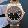 Rolex Noob Day-Date 218399 YG Black Dial Bracelet A3255