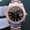 Rolex Noob Day-Date 218399 RG Black Dial Bracelet A3255