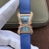 Cartier High Jewelry Watches RG WJ306014 Blue Dial Blue Fabric Strap