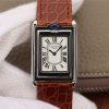 Cartier Tank Reversible White Dial Leather Strap