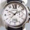 Cartier JF Cartier Calibre de Cartier SS Chronograph White Dial Miyota 9100