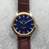 Omega Globemaster Master Chronometer Blue Dial Brown Leather Strap A8913