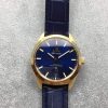 Omega Globemaster Master Chronometer YG Case Blue Dial Leather Strap A8900