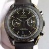 Omega Speedmaster Moonwatch Co-Axial Chronograph Pitch Black Leather A9300