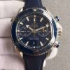 Omega Seamaster Professional Chronograph Blue Bezel Blue Dial Rubber Strap A9900