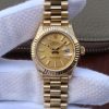 Rolex DateJust 31mm Fluted Bezel RG Gold Dial Bracelet A2235