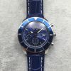 Breitling Super Ocean Heritage Chrono SS Blue Dial SS Leather Strap A7750