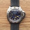 Panerai Luminor Submersible PAM087 Blue Dial Leather Strap A7750